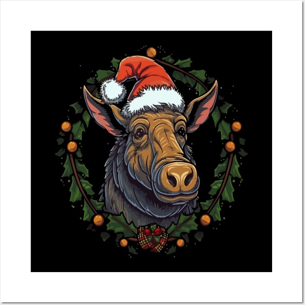 Warthog  Christmas Wall Art by JH Mart